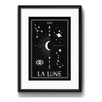 Cuadro La Luna Tarot Astrologia Arte 53x43cm Con Paspartú Marco Negro