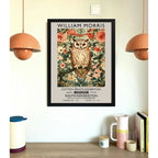Cuadro Dormitorio Living Buho Floral William Morris Arte Marco Negro