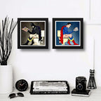 Set 2 Cuadros Batman Superman Baño Héroes Comics Decoracion