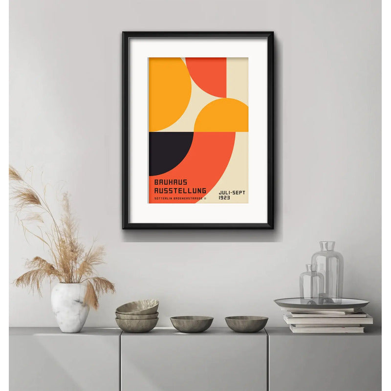 Cuadro Bauhaus Exposicion 1923 Arte Br2 53x43cm Con Paspartú Marco Negro