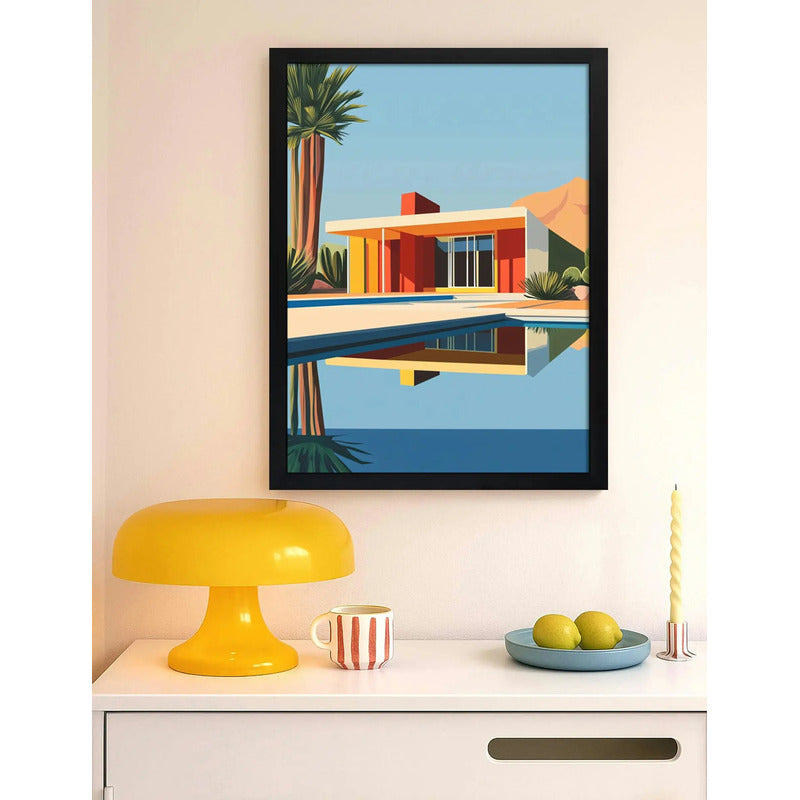 Cuadro Arquitectura Moderna Bauhaus Proyectos De Decoracion Casa Oasis Moderno David Hockney Negro