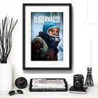 Cuadro El Eternauta Serie Argentina Ficción Con Paspartú Modelo 2 Negro