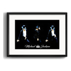Cuadro Michael Jackson Pop Musica B1 Decoracion Con Paspartú Marco Negro
