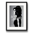 Cuadro Amy Winehouse Letra Musica Decoracion Con Paspartú Marco Negro
