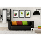 Set 3 Cuadros Cactus Suculentas Pop Art Decoracion Paspartú