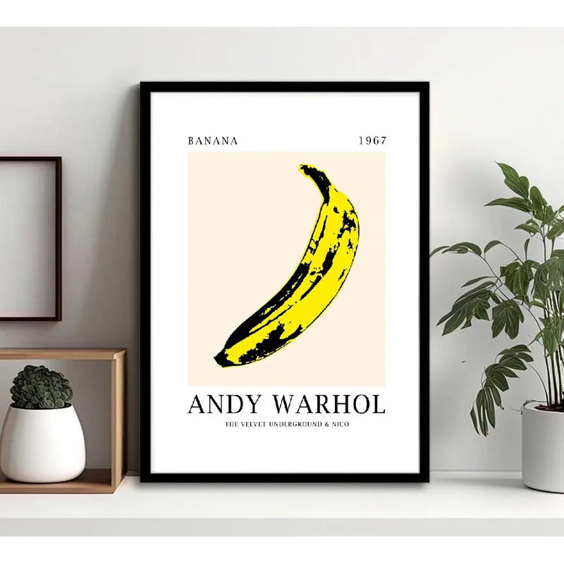 Cuadro Andy Warhol Banana 1967 Pop Art Decoracion Moderna Marco Negro