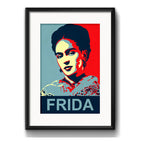 Cuadro Frida Kahlo Pop Art Pintora Decoracion Con Paspartu Marco Negro
