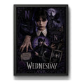Cuadro Wednesday Merlina Serie Tv Terror Arte Decoracion Marco Negro