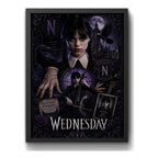 Cuadro Wednesday Merlina Serie Tv Terror Arte Decoracion Marco Negro