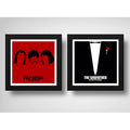 Set 2 Cuadros Pulp Fiction Godfather Minimalista Peliculas Marco Negro
