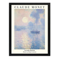 Cuadro Dormitorio Living Claude Monet Horizonte Lavanda Mar Marco Negro