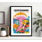 Cuadro Cucumelo Hongos Yayoi Kusama Acid Dreams Arte Japones Marco Negro