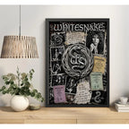 Cuadro Whitesnake Banda Hard Rock David Coverdale Colección De Recuerdos Negro