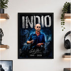 Cuadro Indio Solari Eterno Los Redondos Homenaje Rock Brs3 Marco Negro