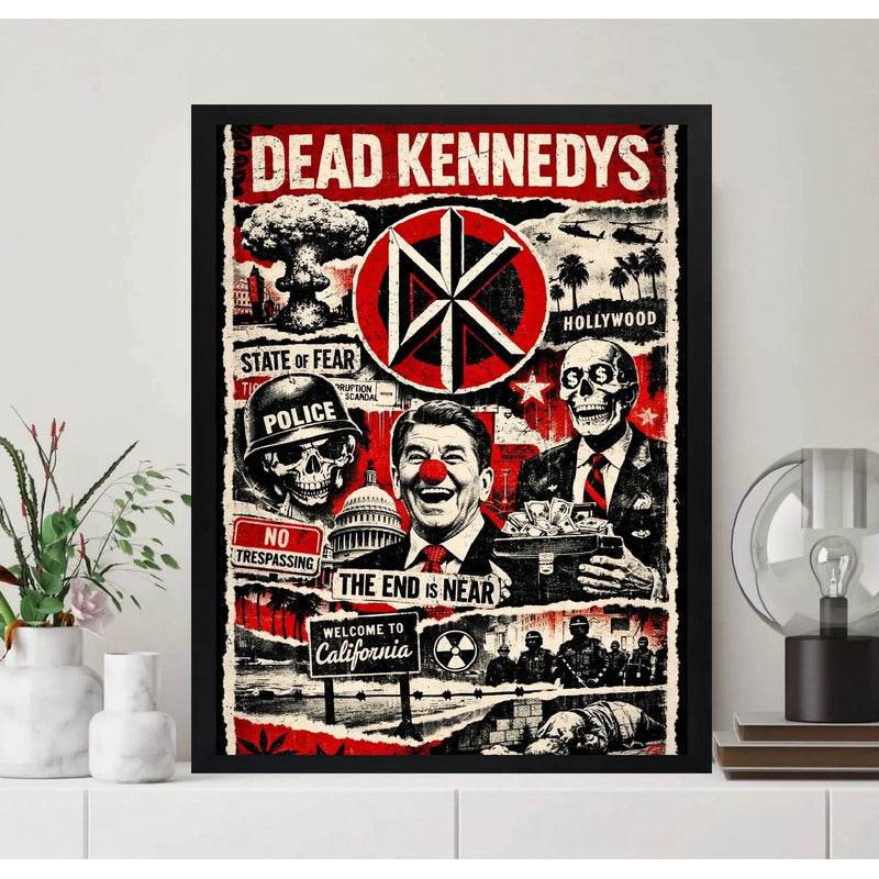 Cuadro Dead Kennedys Punk Rock Hardcore Musica Decoracion Marco Negro