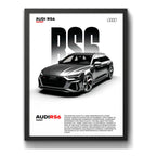 Cuadro Audi Rs6 Avant Auto Modelo Coche Deportivo Decoracion Marco Negro