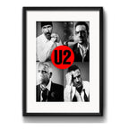 Cuadro U2 Banda Rock Musica Brs1 Decoracion Con Paspartú Marco Negro