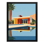 Cuadro Arquitectura Moderna Bauhaus Proyectos De Decoracion Casa Oasis Moderno David Hockney Negro