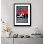 Cuadro Ayrton Senna Formula 1 Sign Auto 53x43cm Con Paspartú Marco Negro