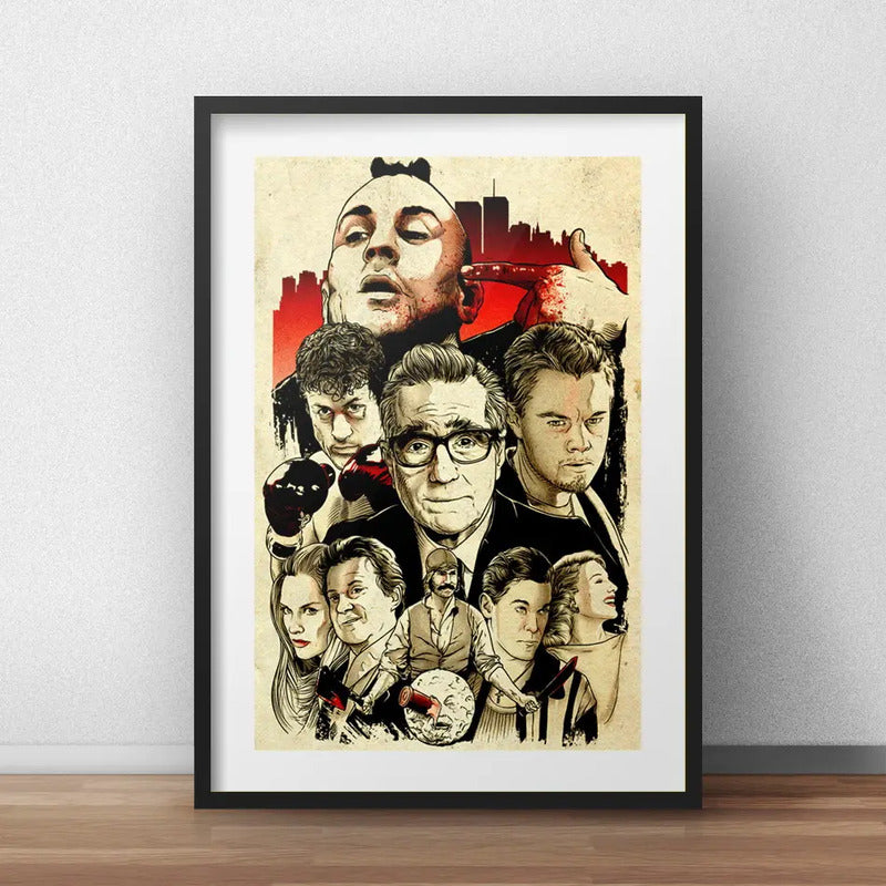 Cuadro Martin Scorsese Peliculas Cinema Decoracion Paspartú Marco Negro