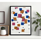 Cuadro Piet Mondrian Arte Modernismo Obras Decoracion Composition In Colour A Con Marco Negro