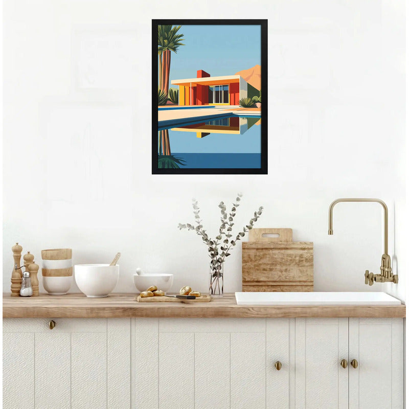 Cuadro Arquitectura Moderna Bauhaus Proyectos De Decoracion Casa Oasis Moderno David Hockney Negro
