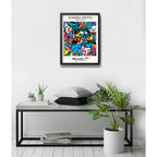 Cuadro Romero Britto Pop Art El Jardin Britto Garden Living Marco Negro