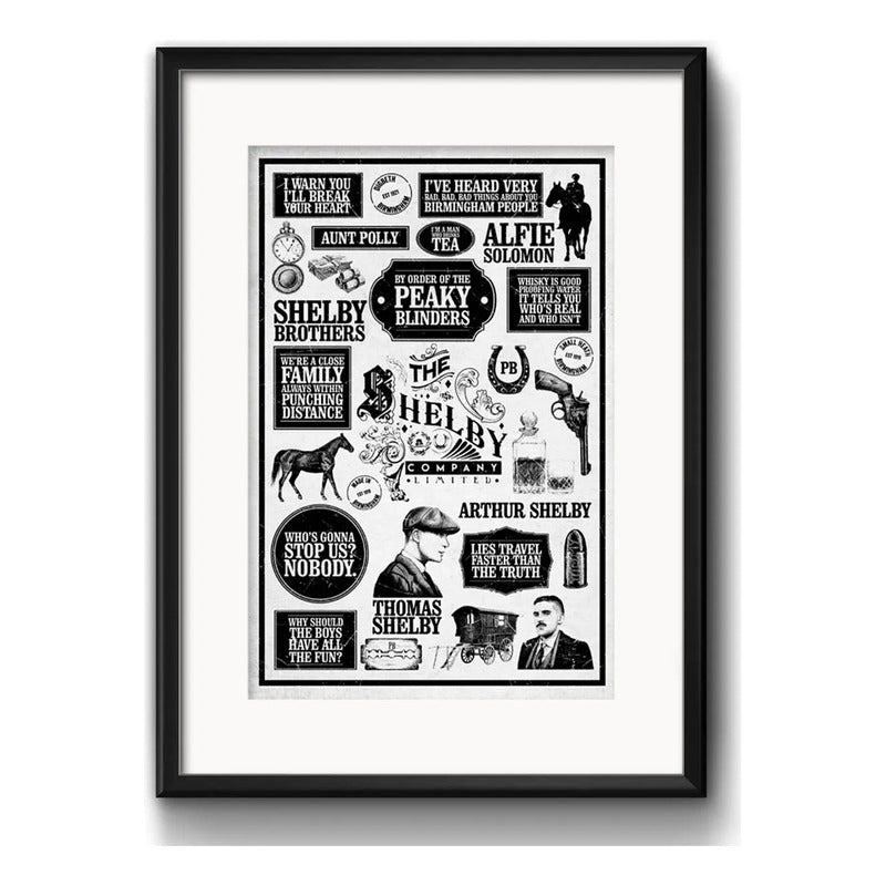 Cuadro Peaky Blinders Serie Tv Arte Decoracion Con Paspartú