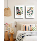 Set 2 Cuadros Dormitorio Living Le Jardin Botanico Paris Marco Blanco