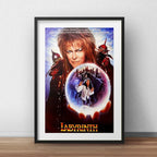 Cuadro Laberinto Labyrinth David Bowie Pelicula Con Paspartú Marco Negro