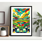 Cuadro Béisbol Baseball Jugador Equipo Club Gym Decoracion Pop Art 1 Con Marco Negro