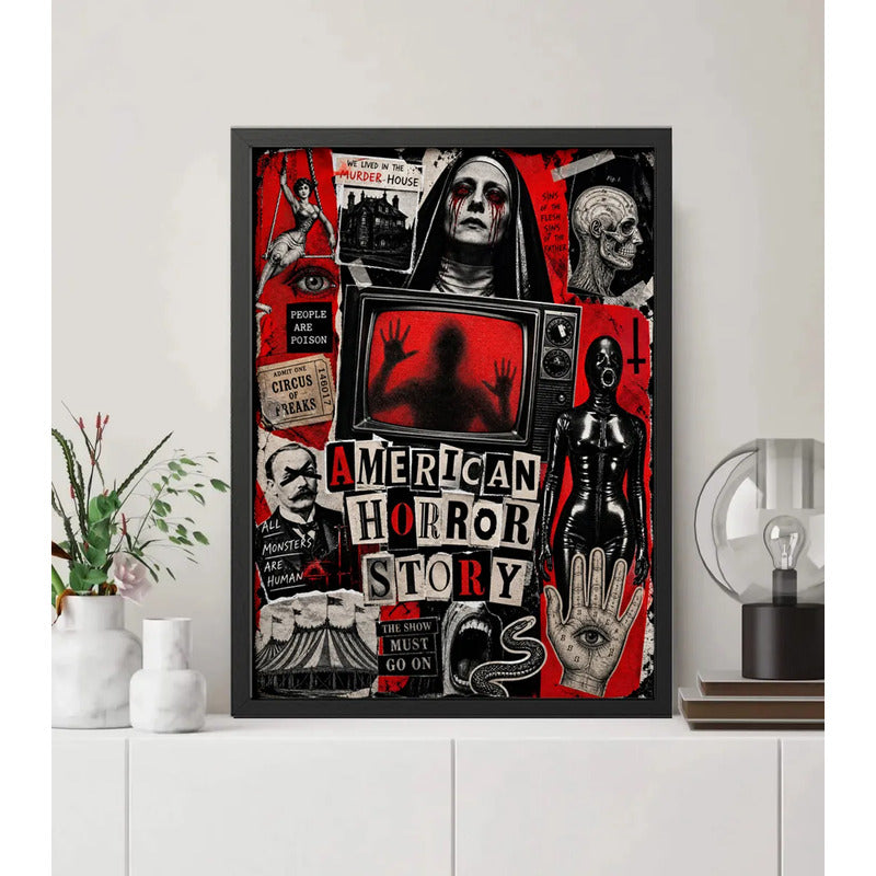 Cuadro American Horror Story Serie Tv Arte Vintage Brs3 Marco Negro