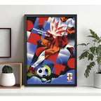 Cuadro Copa Del Mundo Futbol Fifa 2026 Póster Oficial Ciudad Toronto Canada Negro