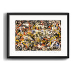 Cuadro Jackson Pollock Convergence Abstracto Con Paspartú Marco Negro