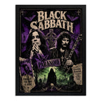 Cuadro Black Sabbath Paranoid Heavy Metal Rock Horror Retro Marco Negro