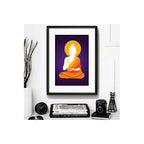 Cuadro Buda Budismo Meditacion Zen Feng Shui Con Paspartu