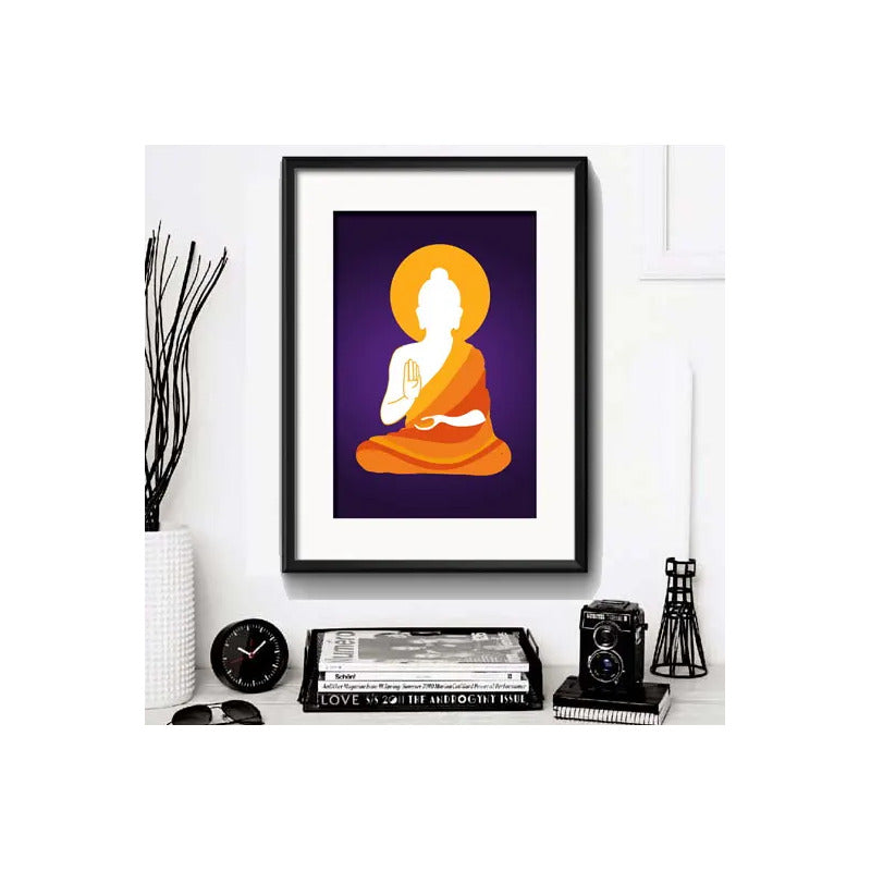 Cuadro Buda Budismo Meditacion Zen Feng Shui Con Paspartu