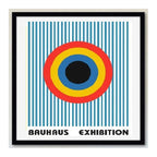 Cuadro Bauhaus Arte Arquitectura Geometrica Colores 33x33cm Bauhaus 6 Marco Negro