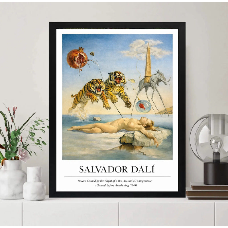 Cuadro Salvador Dali Sueño Causado Vuelo De Abeja Museo Arte Marco Negro