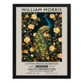 Cuadro Pavo Real Botanico William Morris Floral Ave Flores 1 Marco Marco Negro