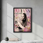 Cuadro Ariana Grande Canciones Y Elementos Musica Pop Marco Negro
