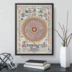 Cuadro Rueda De La Biblia Para Marineros Decoracion Nautica Marco Negro