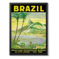Cuadro Ciudades Vintage Retro Espana Francia Brasil China Rio De Janeiro Brasil Vintage Marco Negro