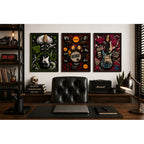 Set 3 Cuadros Green Day Punk Rock Instrumentos Musicales Marco Negro