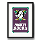 Cuadro Mighty Ducks Somos Los Mejores Hockey Cine Paspartú Marco Negro
