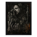 Cuadro Korn Nu Metal Rock Jonathan Davis Musica Arte Marco Negro