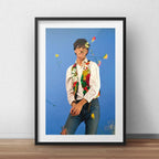 Cuadro Charly García Musico Rock Decoracion Con Paspartú