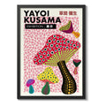 Cuadro Yayoi Kusama Minimalista Arte Con Marco Y Vidrio Yayoi Kusama 4 Negro