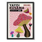 Cuadro Yayoi Kusama Minimalista Arte Con Marco Y Vidrio Yayoi Kusama 4 Negro