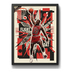 Cuadro Michael Jordan Basket Greatest Of All Time Deportes Marco Negro